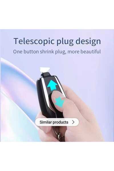 POD Baterie externă tip breloc, mini power bank USB-C – Portabilă & Elegantă