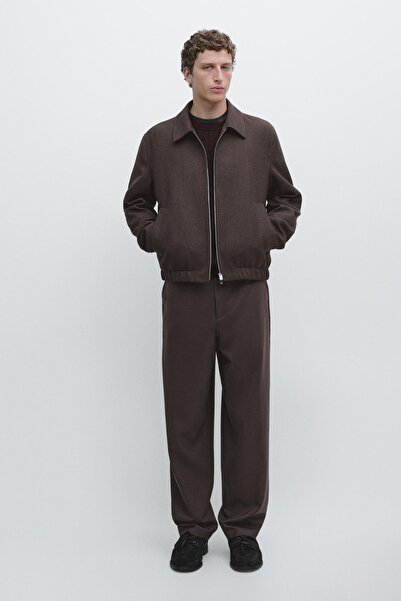 Massimo Dutti Yünlü jogger kesim pantolon