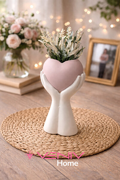 VENİV ديكور Pinterest الفاخر أزرق بلون الكوبالت i + نبات - 25 سم