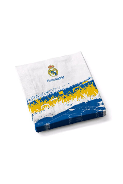 Mirific Party White, Blue, Yellow Cake Napkins, 33×33 cm, Football
