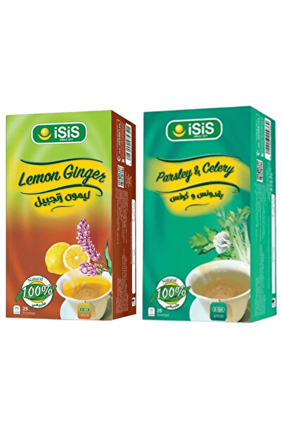 ISIS قطعتين مشروب بقدونس كرفس & شاي الزنجبيل والليمون - 25 كيسًا