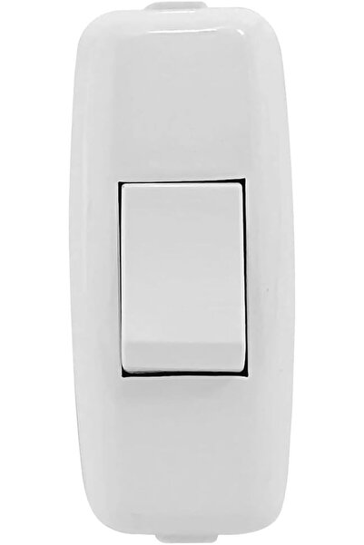 Raco مفتاح تشغيل/إيقاف معلق أبيض للسرير، مفتاح تحكم في مصباح الطاولة ومصابيح LED، قطعتان