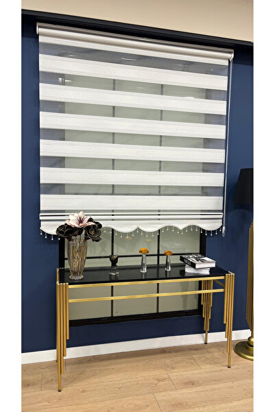 VOLPER MEKANİK PliseStar V-01 Pliseli Zebra Ve Stor Perde Gümüş Simli Etek Di...