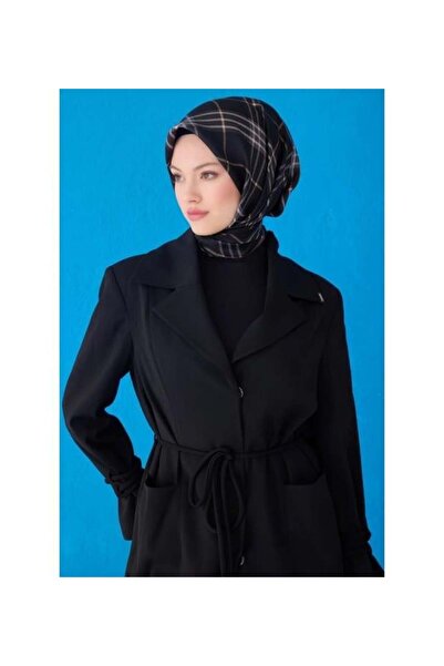 Belli Eșarfă de mătase Tivil IST 4122- 81 Model în carouri negre