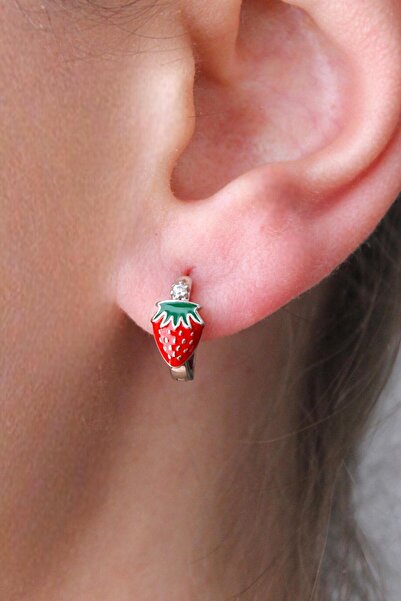 Nenya Vip Steel Ladybug, Heart and Strawberry Model 6-Piece Hoop Earrings