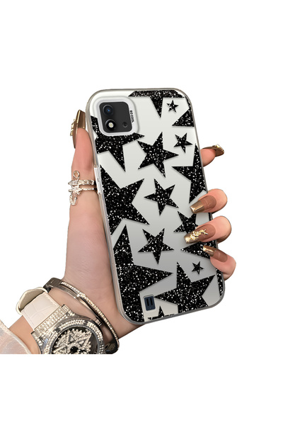 ucuc Realme C11 2021 Compatible Silicone Edge Hard Back Anti-Fall Case Star P...