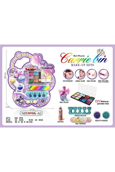 KAZUKO Complete character makeup and nail set for children (168 pieces)