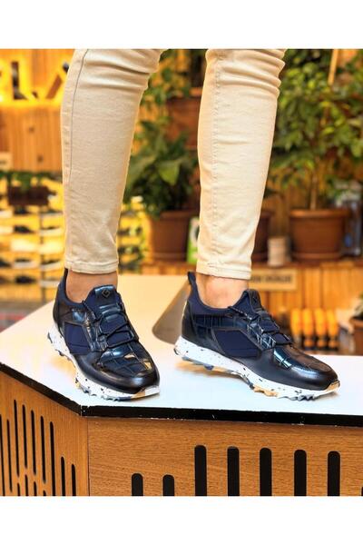 Parlak Streçli Sneakers Ayakkabı