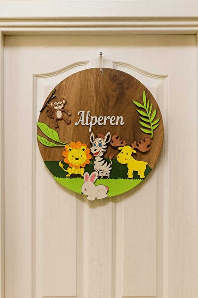 M.ART DEKORASYON Safari Themed Newborn-Baby-Children's Room Door Ornament and...