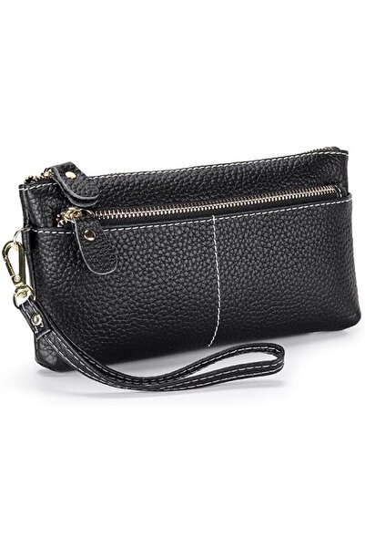 Arabest Leather Zip-Around Wallet, Travel Purse with Detachable Wristlet