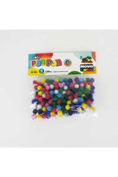 Nova Color Simli Ponpon 200 Adet Nc-883