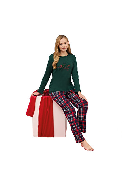 Over Sleep by Poleren Over Sleep 3262 Kadın Yılbaşı Pijama Takımı