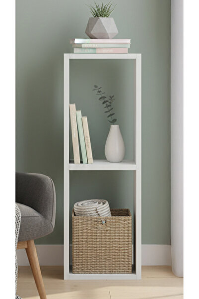 Pikas Elmas Dekoratif İkili Çok Amaçlı Yatay Raf, Kitaplık