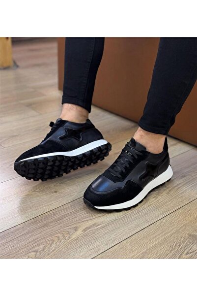 Parlak Hakiki Deri Günlük Eva Taban Rahat Sneakers Ayakkabı