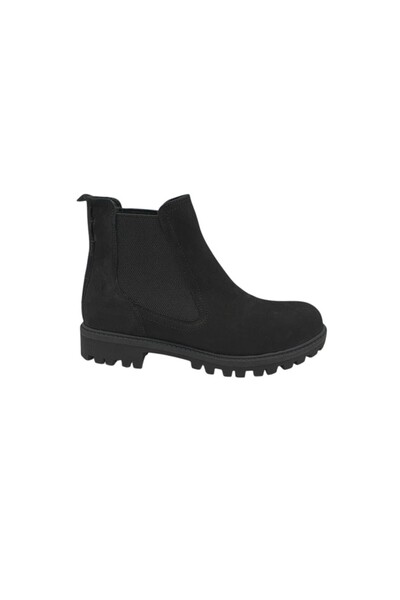 Tamaris women's ankle boots size 39, textile and leather, black