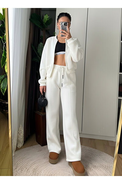 OKULCUBABA Women's 3-Ply Dye Bomber Jacket Tracksuit Set