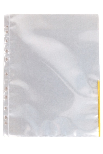 Esselte Protective films 100/set A4 with colored edge Cristal yellow