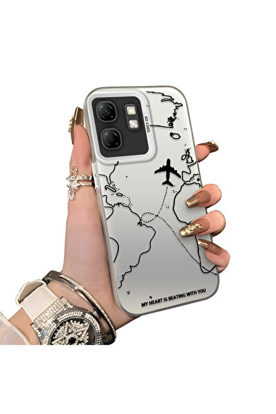 ucuc حافظة Infinix Hot 50i المتوافقة مع الحافة السيليكونية الصلبة والمضادة لل...