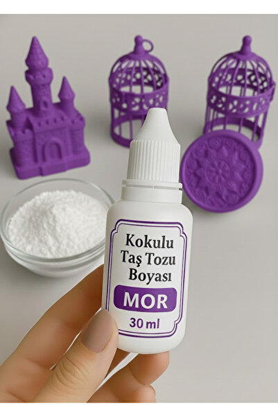 ElHobi Mor Renk - Kokulu Taş Tozu Boyası - 30 ml