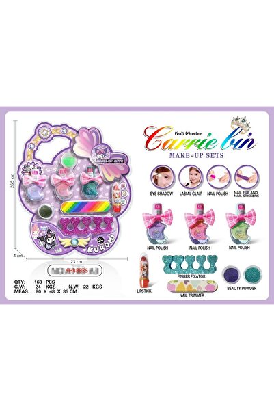 KAZUKO Complete character makeup and nail set for children (168 pieces)