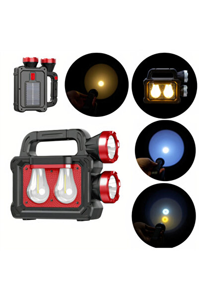 JML1 Felinar solar LED portabil 16,5x20cm cu 5 moduri de iluminare, două proi...