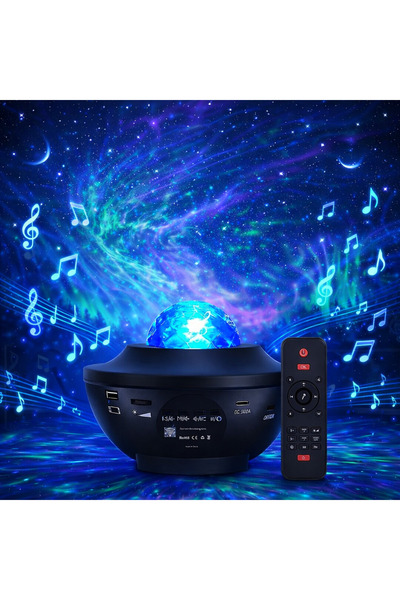 Artnest Okyanus Dalga Efektli Led Projektör USB Bluetooth 21 Modlu Gece Lambası