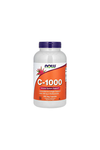 Now Foods مكملات غذائية C-1000 مع 100 غرام من البيوفلافونويد ناو فوودز 250 كب...