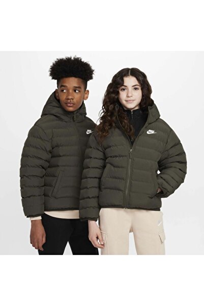 Nike Sportswear Lightweight Synthetic Children's Green Casual Style Coat