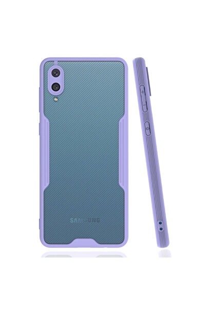 NewFace حافظة سامسونج جالاكسي A02 سيليكون بلاتينيوم - أرجواني