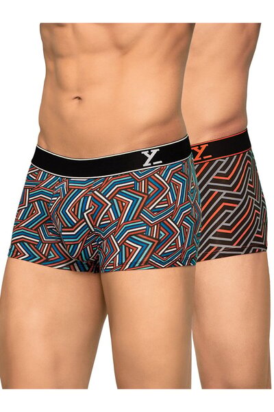 XYXX By Styli Pack of 2 - Men Printed Breathable Cotton Trunks