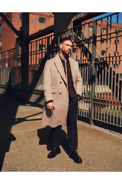 Marks & Spencer Yün Karışımlı Çift Düğmeli Kaban