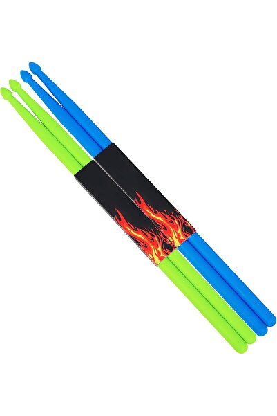 SLADE زوجان من عصي الطبول المصنوعة من النايلون 5A بمقابض مانعة للانزلاق (ألوان متنوعة)