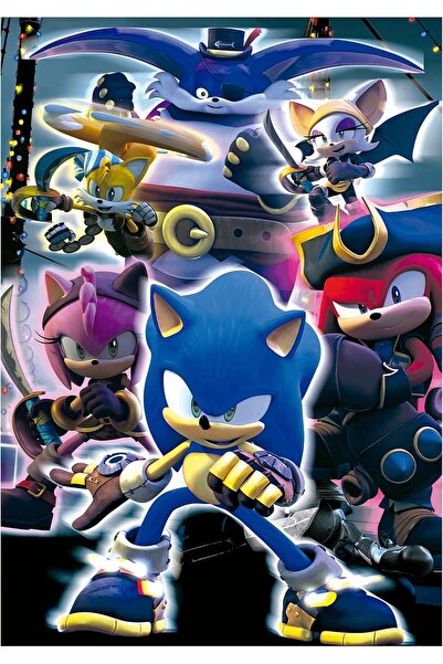 Educa Puzzle Educa 300 Parça Sonic Prime Neon Karanlıkta Parlayan Çocuk Puzzle - 8-11 Yaş - Erkek Çocuk