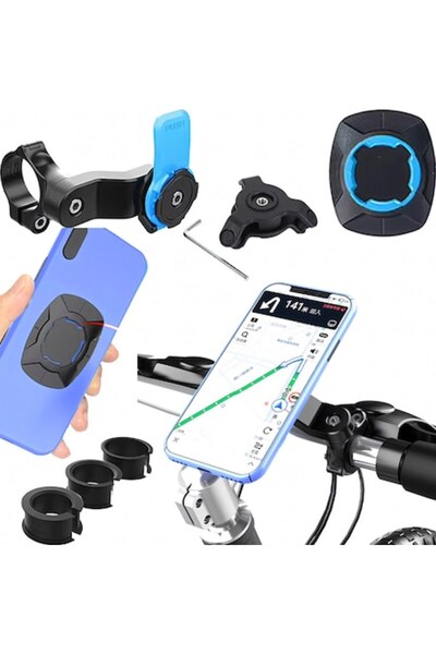Optim Solution Държач за телефон за велосипед/мотоциклет с амортисьор за вибр...