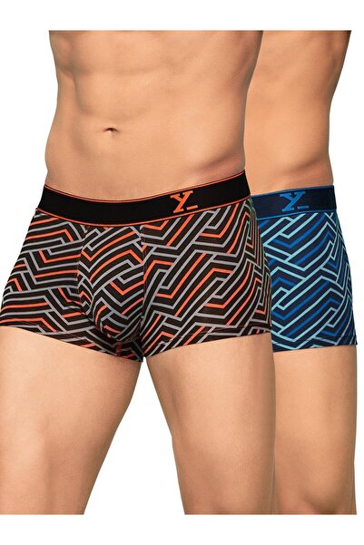 XYXX By Styli Pack of 2 - Men Printed Breathable Cotton Trunks