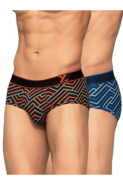 XYXX By Styli Pack of 2 - Men Cotton Stripes Parallax Briefs