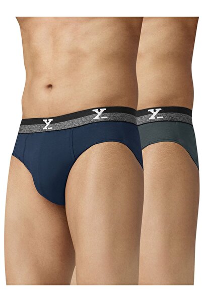 XYXX By Styli Pack of 2 - Men IntelliFresh Cotton Solid Briefs