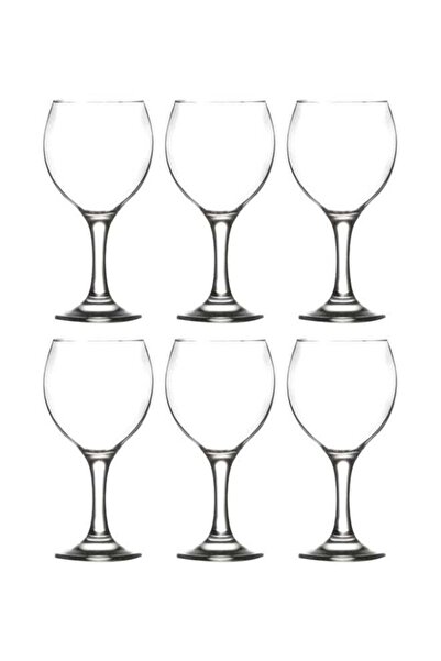 LAV طقم أكواب ماء مسكيت مكون من 6 قطع، شفاف، سعة 260 مل