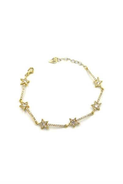 MENESSA سوار النجمة المرصعة بالجواهر - ذهبي