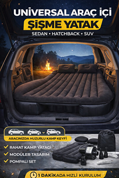 ESENLİWE Universal Araç İçi Kamp Yatağı Şişme Araç Yatağı Clio Egea SUV Uyumlu Konforlu Uyku Alanı