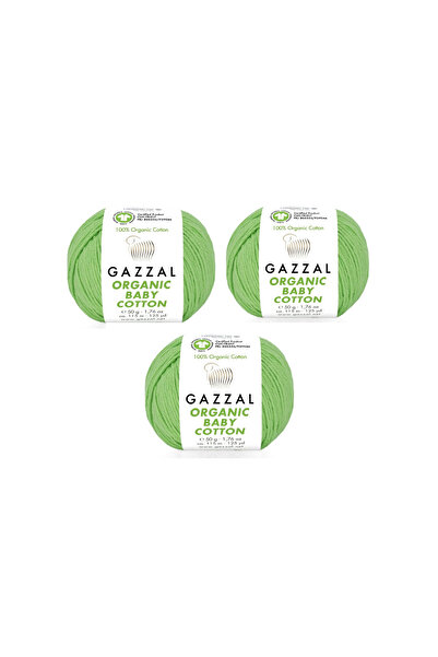 Gazzal Organic Baby Cotton Amigurumi Yarn 50 Gr. 3 Pieces 421