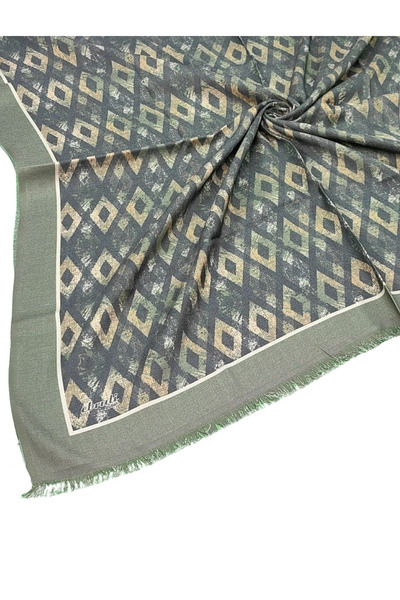 mim eşarp Eșarfă cu model de iarnă Ebruli 95x95 cm