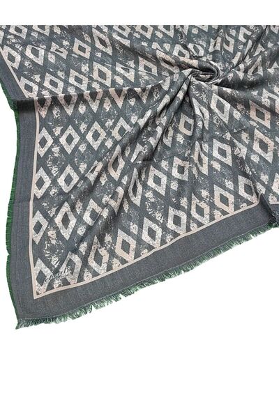 mim eşarp Eșarfă cu model de iarnă Ebruli 95x95 cm