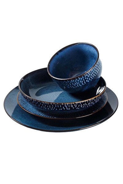 Laurie Gates طقم عشاء كاتالينا من الخزف الحجري، 16 قطعة