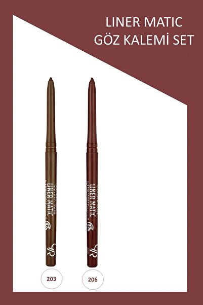 Golden Rose Liner Matic Suya Dayanıklı Göz Kalemi Seti - No: 203-206