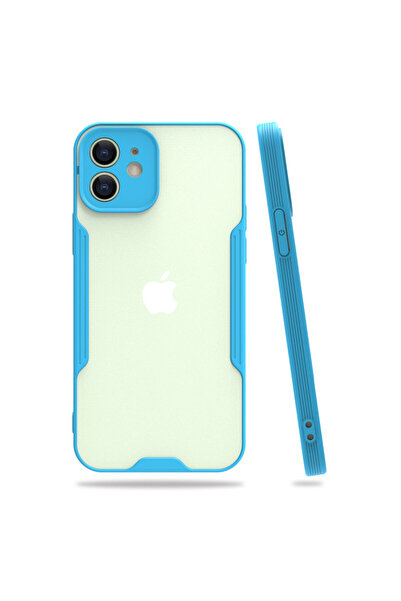 NewFace جراب آيفون 12 سيليكون بلاتينيوم - أزرق