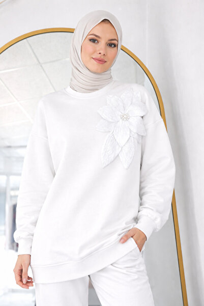 çiçek desenli kazak