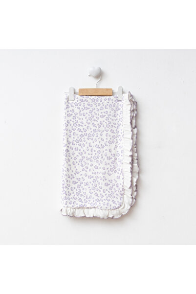 Eda Baby بطانية أطفال منقوشة بنمط الفهد 100% قطن مقاس 90×100