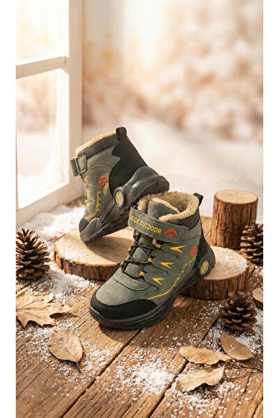 Slipcat Зимни ботуши с велкро и анатомична подметка за деца, удобни за ежедневно носене, леки и гъвкави