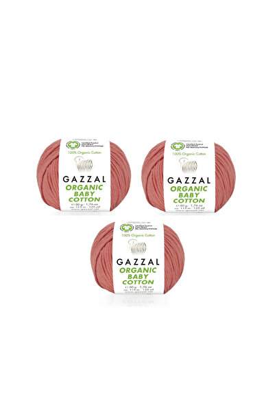 Gazzal Organic Baby Cotton Amigurumi Yarn 50 Gr. 3 Pieces 419